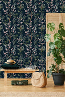Stylish Birds and Sakura Wallpaper Fashionable