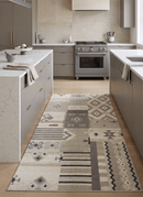 Dhurrie Beige Modern Tribal Pattern Wool Area Rug