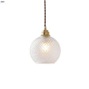 Diamond cut glass globe led pendant light kitchen hanging lamp