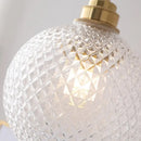 Diamond cut glass globe led pendant light kitchen hanging lamp