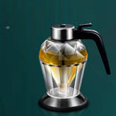 Diamond glass syrup honey dispenser kitchen oil jar with silver lid