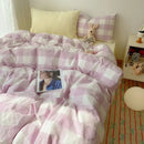 Diamond jacquard duvet cover cream bedroom skin friendly bedding