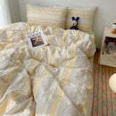 Diamond jacquard duvet cover cream bedroom skin friendly bedding