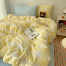 Diamond jacquard duvet cover cream bedroom skin friendly bedding