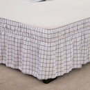 Diamond lattice ruffled black & white elastic band bed skirt bedroom