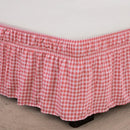 Diamond lattice ruffled black & white elastic band bed skirt bedroom