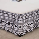 Diamond lattice ruffled black & white elastic band bed skirt bedroom