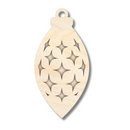 Unfinished Wood Layered Christmas Bulb Ornaments | 2 Piece | 5" Tall | 1/8" Wood | Wood Craft DIY