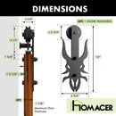 Non-Bypass Sliding Barn Door Hardware Kit - Imperial Design Roller