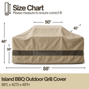 Island BBQ Outdoor Grill Cover  88"L x 42"D x 48"H Taupe