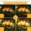 Dimmable led outdoor globe string lights patio decor shatterproof bulbs