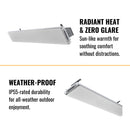 Dimplex DLW 70-Inch Noiseless Radiant Electric Heater For Outdoor And Indoor, 3200W [DLW3200W24] (SAK15698)