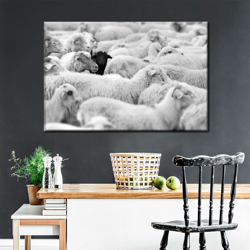 Distinct Black Sheep Wall Art