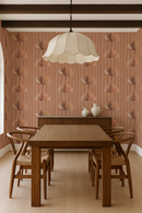 Stripey Palm Wallpaper, terra cotta