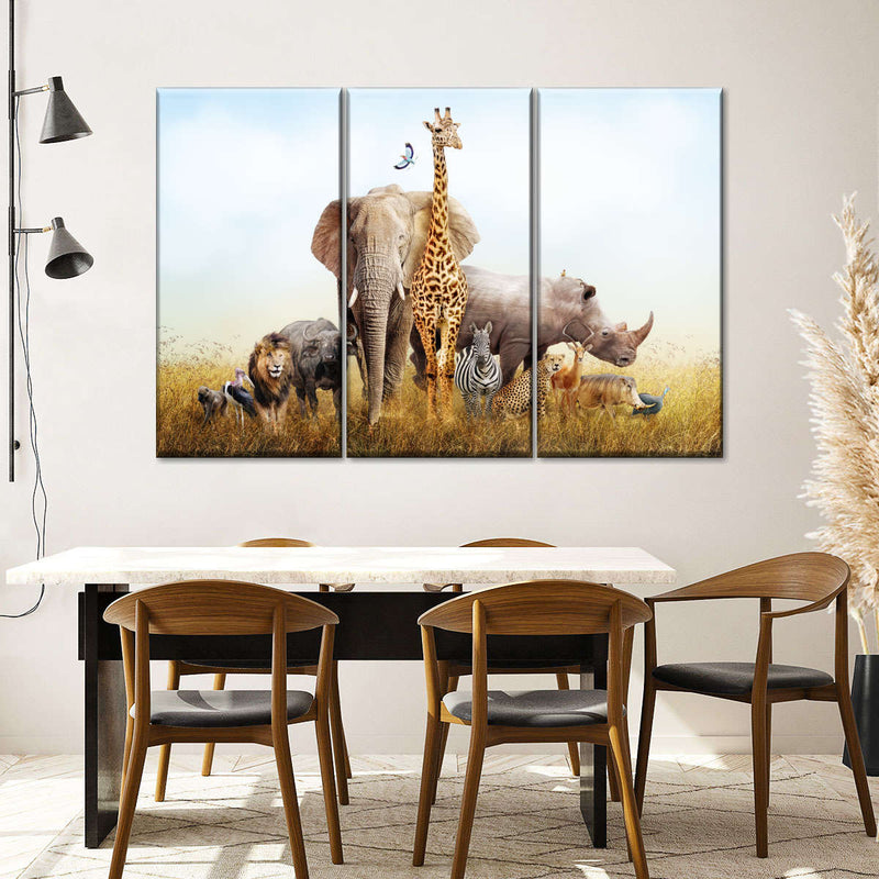 Kenyan Safari Animals Wall Art