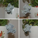 Dino garden sculpture gray dragon window figurine outdoor decor