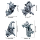 Dino garden sculpture gray dragon window figurine outdoor decor