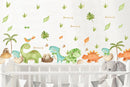 Retro Dinosaur Decals - Fabric Nursery Wall Art Decals