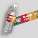 Dinosaur Birthday Water Bottle Labels