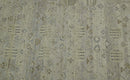 Distressed Silver And Beige Hand Knotted khotan design Custom Made wool area rug