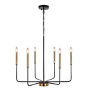 Distressed silver iron candle chandelier dining room