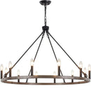 Distressed silver iron candle chandelier dining room