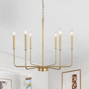 Distressed silver iron candle chandelier dining room