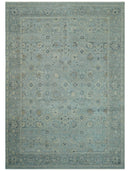 Distressed traditional And Beige Hand Knotted 10x14 Wool Area Rug