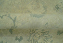 Distressed Traditional Design Blue And Beige Hand Knotted 8x10 Wool Area Rug