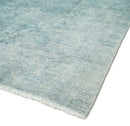 Distressed Vintage 8x11 Blue Modern Oxidized Textured Low Pile Wool Rug