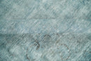 Distressed Vintage 8x11 Blue Modern Oxidized Textured Low Pile Wool Rug
