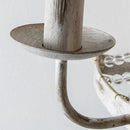 Distressed white crystal tassel wall lamp bedroom candle light