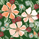 Voguish Large Beige Flowers Wallpaper Fashionable