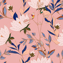 Flowers with Blue Leaves Wallpaper