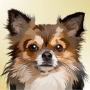 Dog Portrait WD2305 14.9 x 14.9 inches Wizardi Diamond Painting Kit