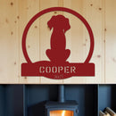 Dog w Name Sign