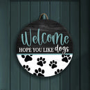 Dogs Welcome Front Door Decor
