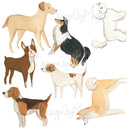 Dogs wall decals - Fabric Nursery Wall Art Decals