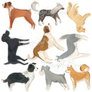 All Breed Dogs wall decals - Fabric Nursery Wall Art Decals