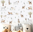 Watercolor Dogs wall decals - Fabric Nursery Wall Art Decals