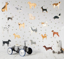 Cute Little Dogs decals - Fabric Nursery Wall Art Decals