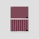 Dolce Stripe Wallpaper, eggplant and mauve