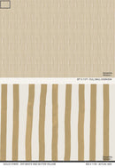 Dolce Stripe Wallpaper, off-white and butter yellow