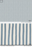 Dolce Stripe Wallpaper, off-white and dusty blue