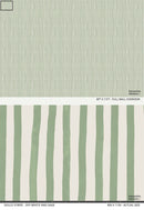 Dolce Stripe Wallpaper, off-white and sage