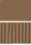 Dolce Stripe Wallpaper, terra cotta and olive