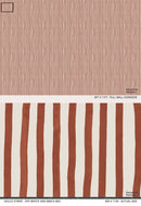 Dolce Stripe Wallpaper, off-white and brick red