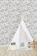 Doodle Cats Seamless Pattern Wallpaper