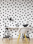 Circle Polka Dots Pattern Peel and Stick Wallpaper | Removable Wall Mural