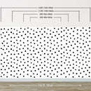 Circle Polka Dots Pattern Peel and Stick Wallpaper | Removable Wall Mural
